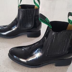 Botin Charro La Barca Ankle Boots Leather Black Women's Mexico Size 22.0